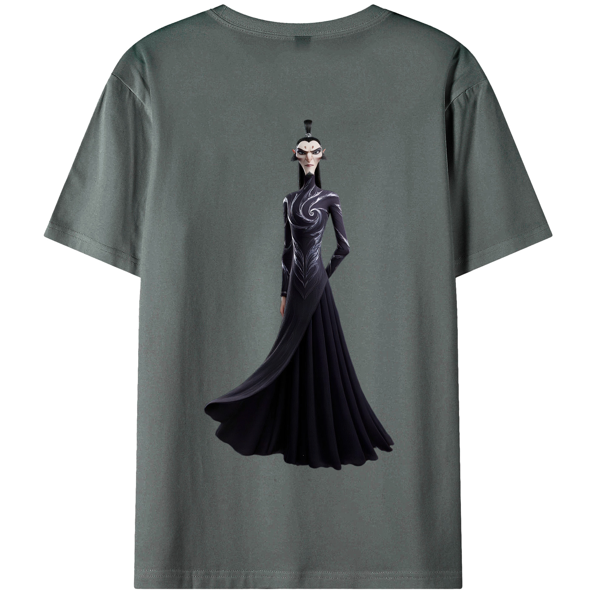 （画像用） Ne Zha 2 ナタ 魔童の大暴れ 綿100％半袖Tシャツ（背面プリント）
